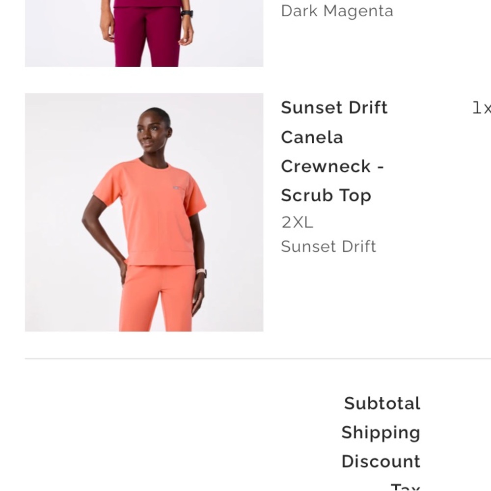 Figs Canela top and matching bottoms
